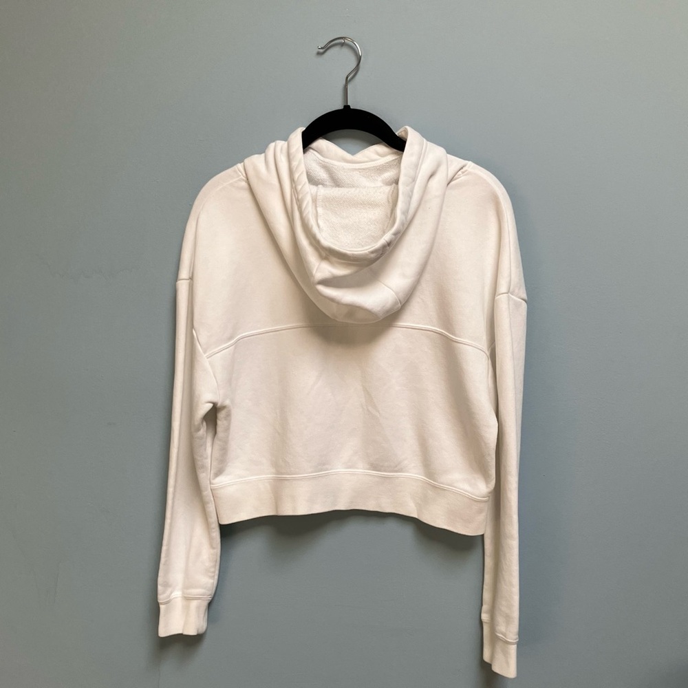 Nike Cropped Hoodie Y2K Metallic Gold /Silver On White Tennis Core XS - Picture 7 of 10